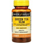 Зелений чай з яблучним оцтом та гірким апельсином, Green Tea Slim with Apple Cider Vinegar&Bitter Orange, Mason Natural, 60 таблеток: ціни та характеристики