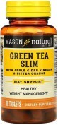 Зеленый чай с яблочным уксусом и горьким апельсином, Green Tea Slim with Apple Cider Vinegar&amp;Bitter Orange, Mason Natural, 60 таблеток