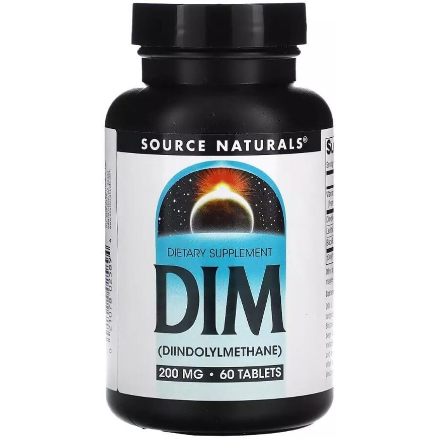 Дііндолілметан, 200 мг, DIM, Source Naturals, 60 таблеток: ціни та характеристики