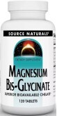 Магній Бісгліцинат, Magnesium Bis-Glycinate, Source Naturals, 120 таблеток