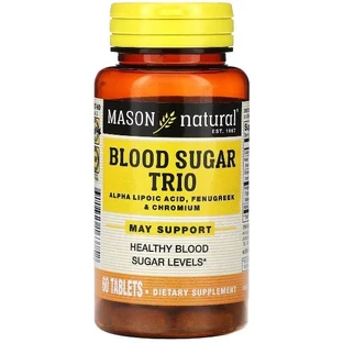 Баланс сахара в крови, Blood Sugar Trio, Mason Natural, 60 таблеток