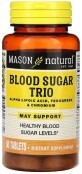Баланс сахара в крови, Blood Sugar Trio, Mason Natural, 60 таблеток