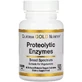 Ферменты протеолитические широкого спектра и отсроченного высвобождения, Proteolytic Enzymes, California Gold Nutrition, 90 вегетарианских капсул