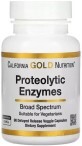 Ферменты протеолитические широкого спектра и отсроченного высвобождения, Proteolytic Enzymes, California Gold Nutrition, 90 вегетарианских капсул