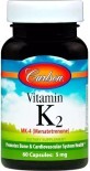 Вітамін К2 (MK-4 Менатетренон), Carlson, Vitamin K2 Menatetrenone, 5 мг, 60 капсул