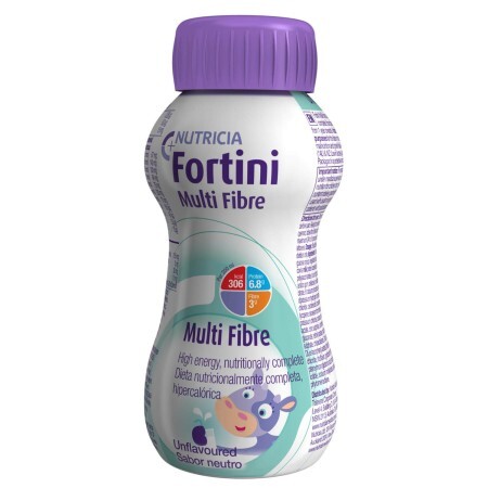 Энтеральное питание Нутриция Фортини с пищевыми волокнами с нейтральным вкусом, 200 мл. Продукт для специальных медицинских целей для детей от 1 года и взрослых