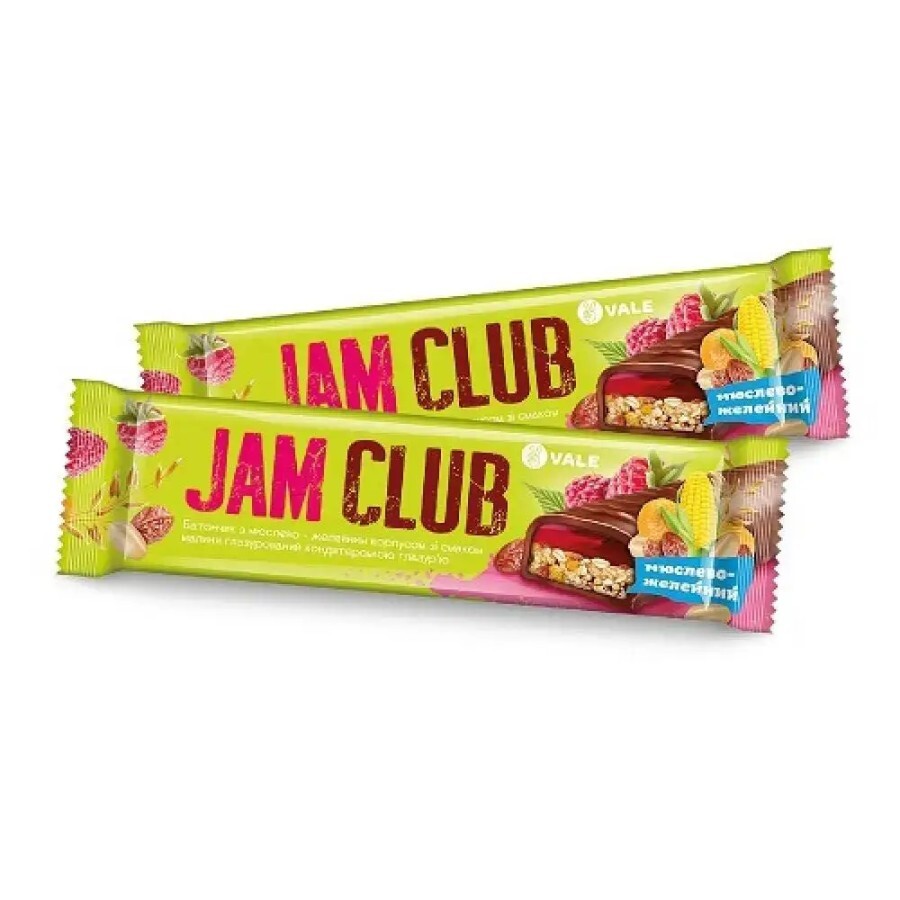 Мюслево-желейный батончик со вкусом малины Jam Club - 40g Muesli Jelly with Raspberry : цены и характеристики