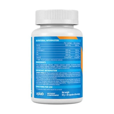 Дієтична добавка VPLab Strong Omega-3, 60 шт: ціни та характеристики