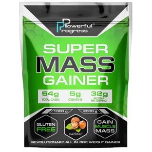 Гейнер Powerful Progress Super Mass Gainer 10 порцій Hazelnut, 1000 г