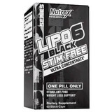Жиросжигатель Nutrex Lipo-6 Black UC Stim-Free 60 капсул