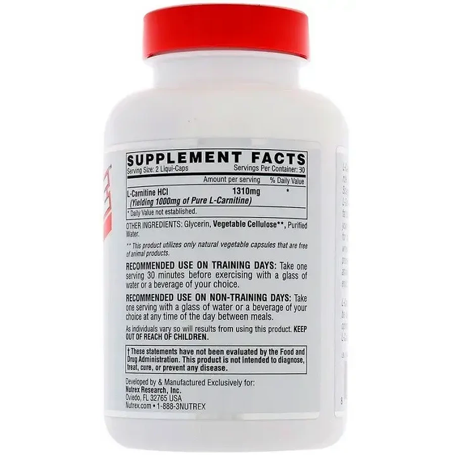 Жироспалювач для спорту Nutrex Lipo-6 Carnitine 60 капсул: ціни та характеристики