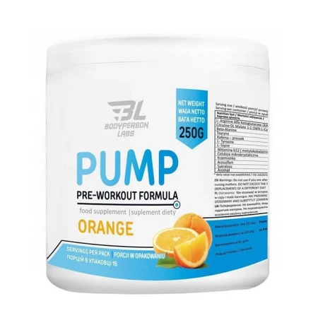 Предтренировочный комплекс Bodyperson Labs Pre-Workout Formula, Orange, 250 г: цены и характеристики