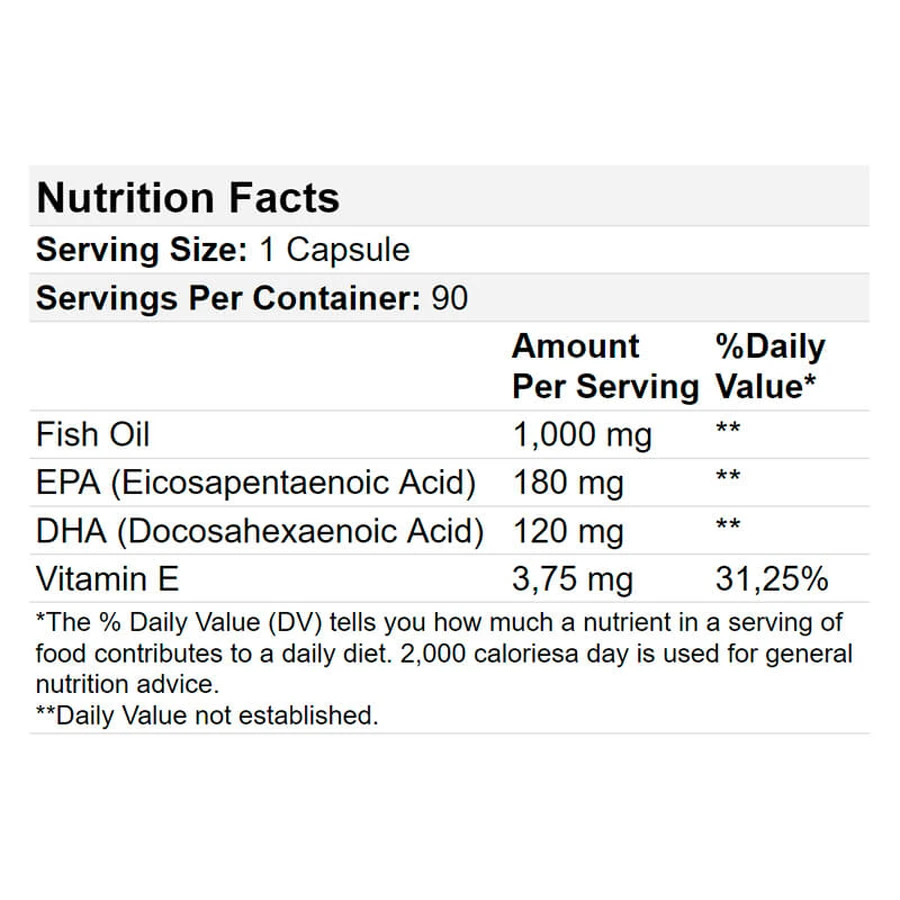 Omega 3, 1000 mg, 90 капс: ціни та характеристики