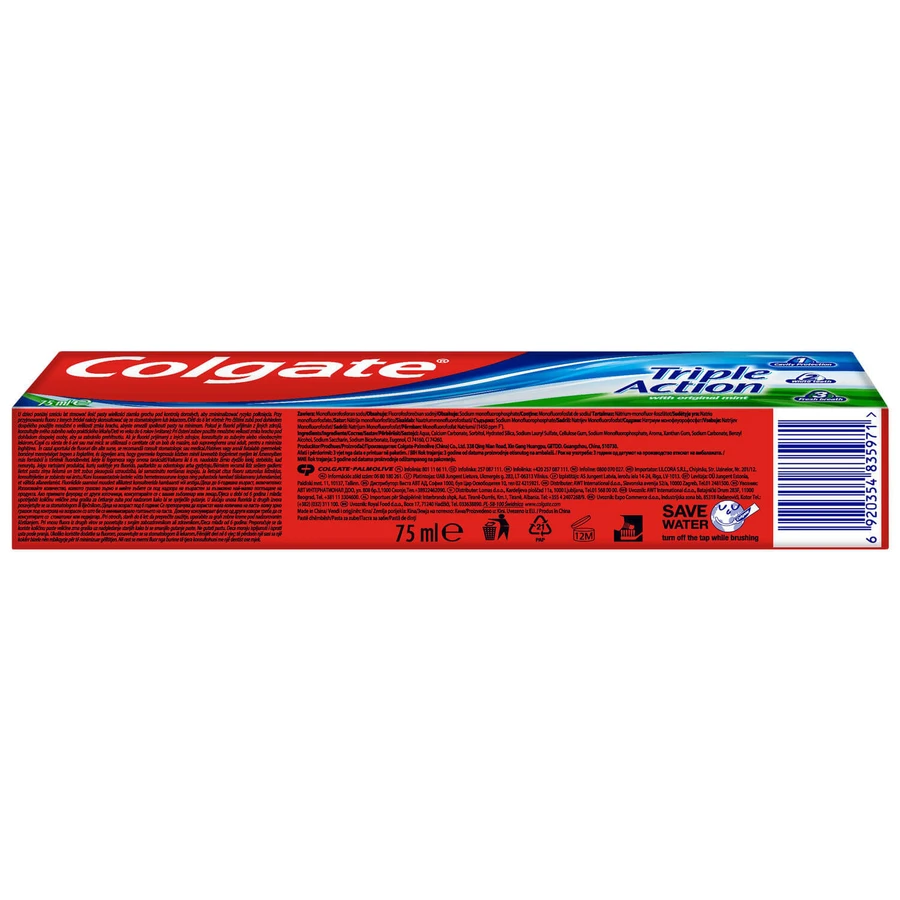 Зубная паста COLGATE Тройное действие натуральная мята 75 мл: цены и характеристики