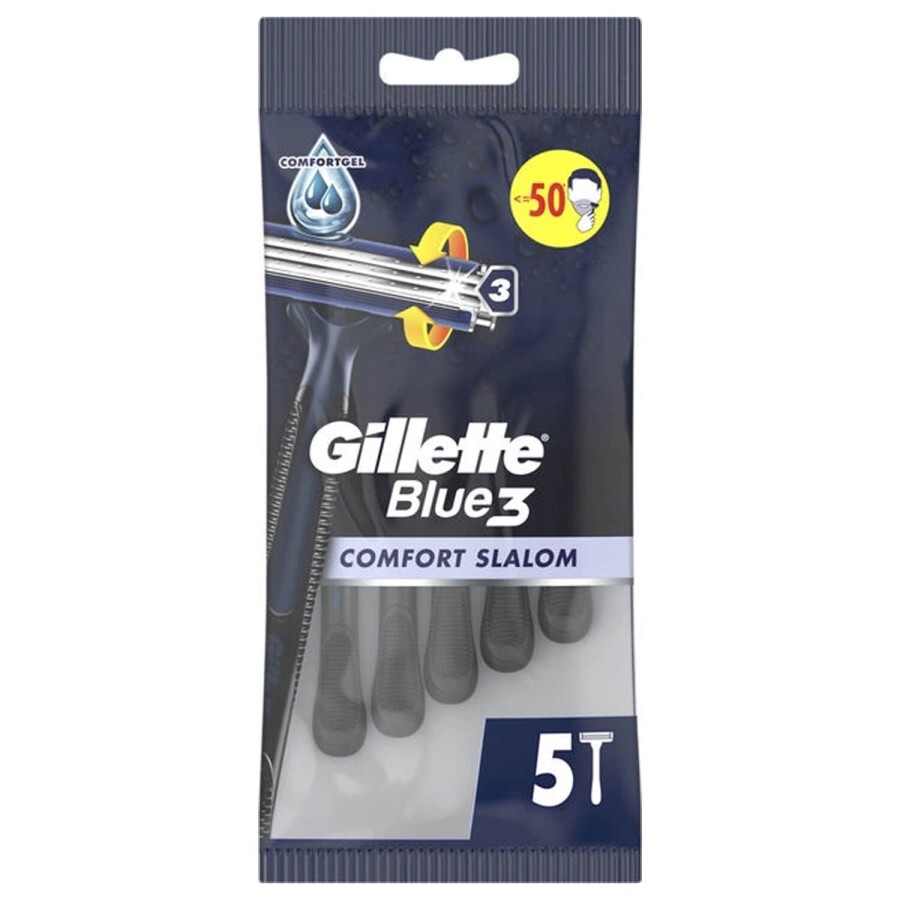 Бритва для гоління GILLETTE Blue 3 Comfort Slalom одноразова 5 шт: ціни та характеристики