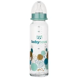 Пляшечка для годування BABY-NOVA Декор склянна для хлопчика колір в асортименті 240 мл