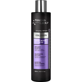 Шампунь для волос PHARMA GROUP Collagen + Hyaluronic Acid против седины, 250 мл