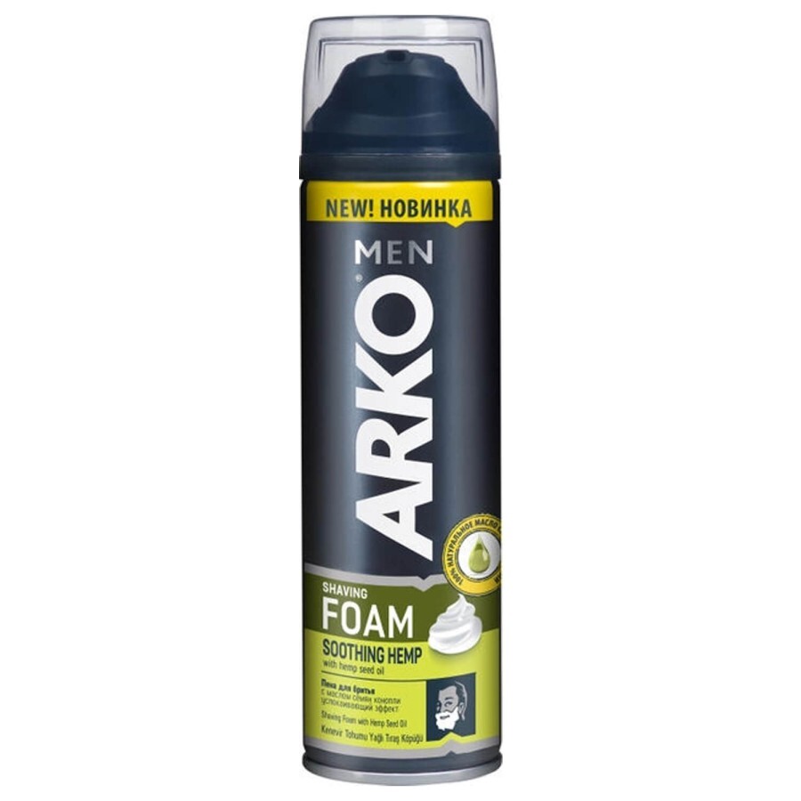 Піна для гоління ARKO Men Hydrate з олією коноплі 200 мл : ціни та характеристики