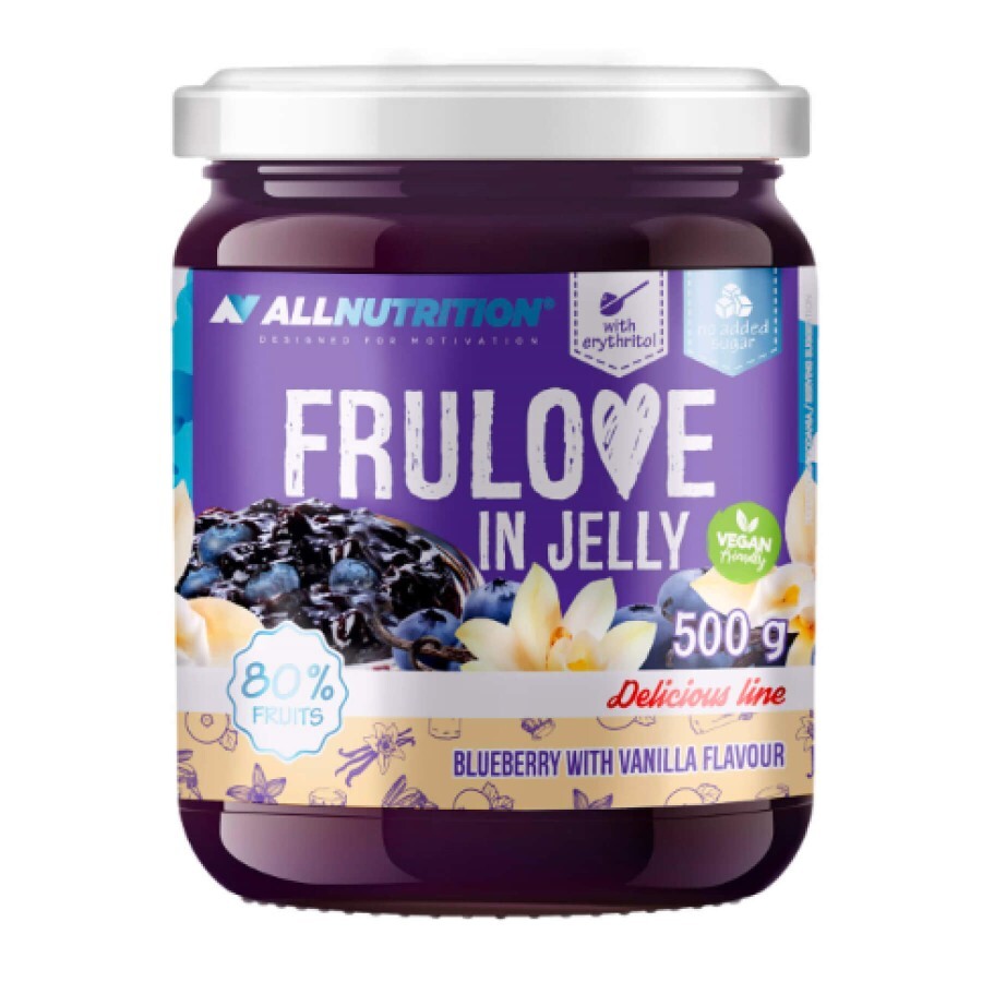 Дієтичний продукт Allnutrition Frulove in Jelly Blueberry White Vanilla, 500 г: ціни та характеристики