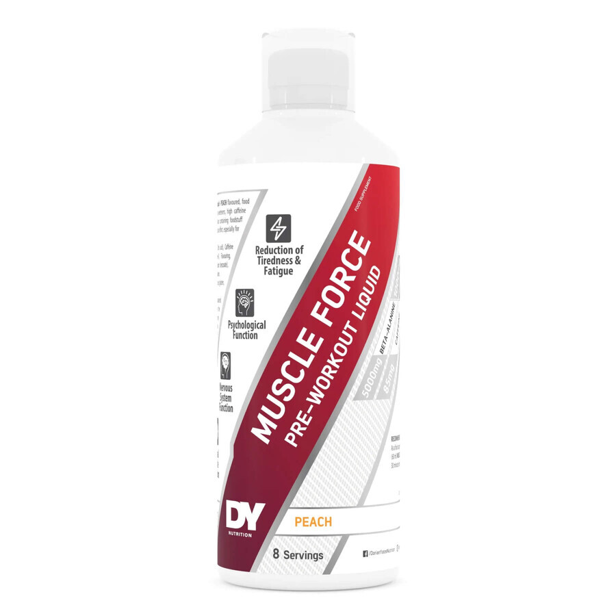 Передтренувальний комплекс DY Nutrition Muscle Force PWO Liquid Peach, 500 мл: ціни та характеристики