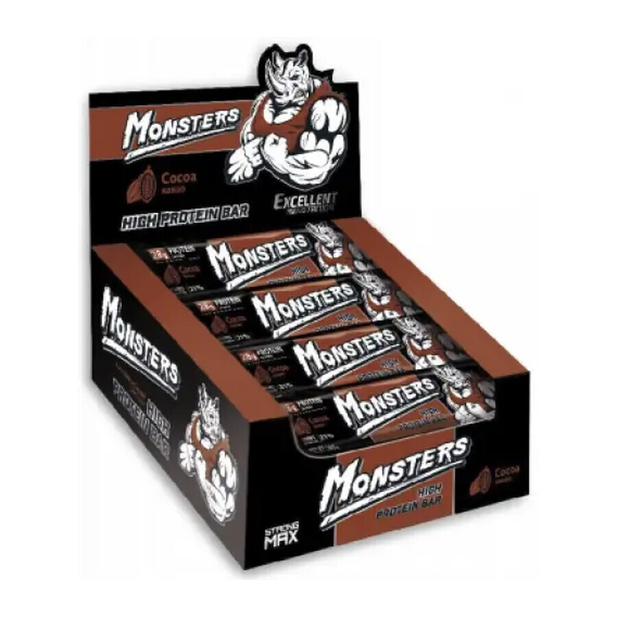 Батончик Monsters Strong Max Cocoa, 20 шт. х 80 г: ціни та характеристики