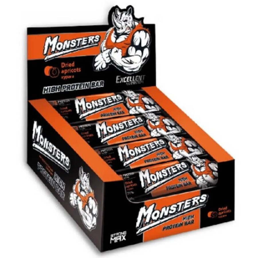 Батончик Monsters Strong Max Dried Apricots, 20 шт. х 80 г: цены и характеристики