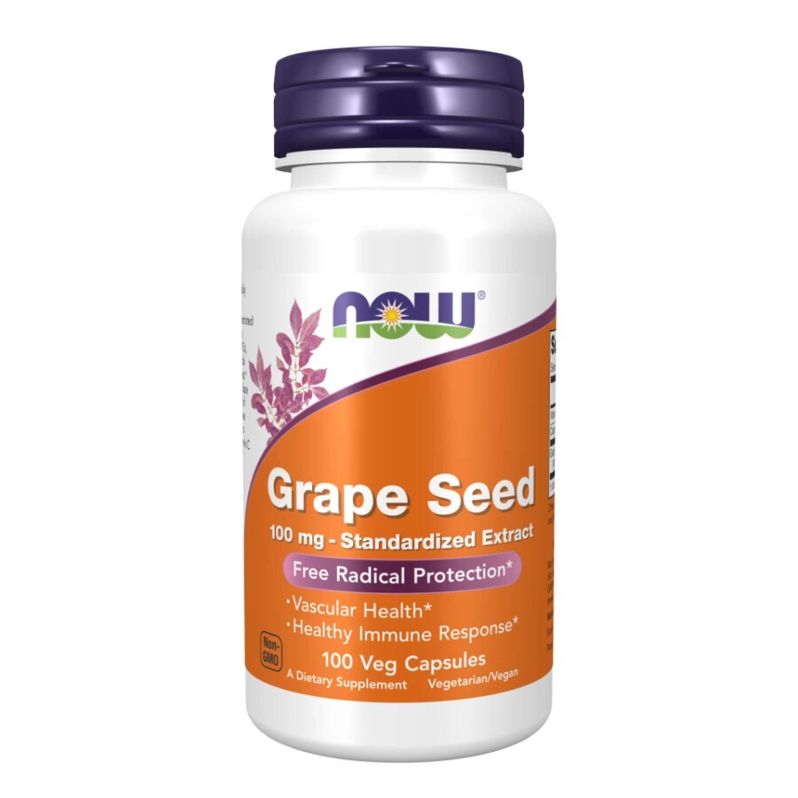 Екстракт виноградних кісточок Now Foods Grape Seed 100мг, 100 капс.: ціни та характеристики