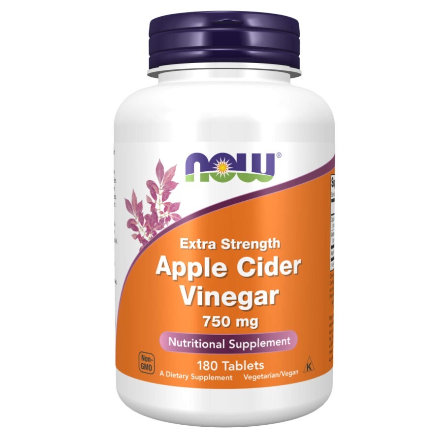 Яблучний оцет Apple Cider Vinegar 750 мг, 180 таб.: ціни та характеристики