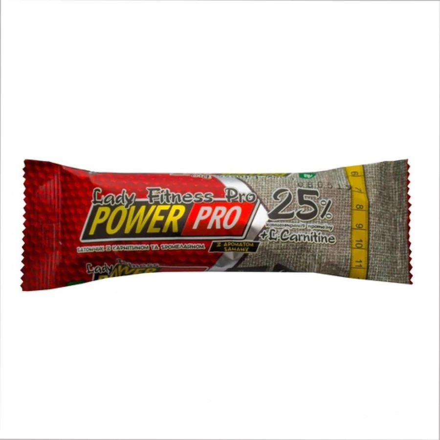 Батончик Power Pro Bar Lady Fitness 25% Banan, 20 шт. х 50 г: ціни та характеристики