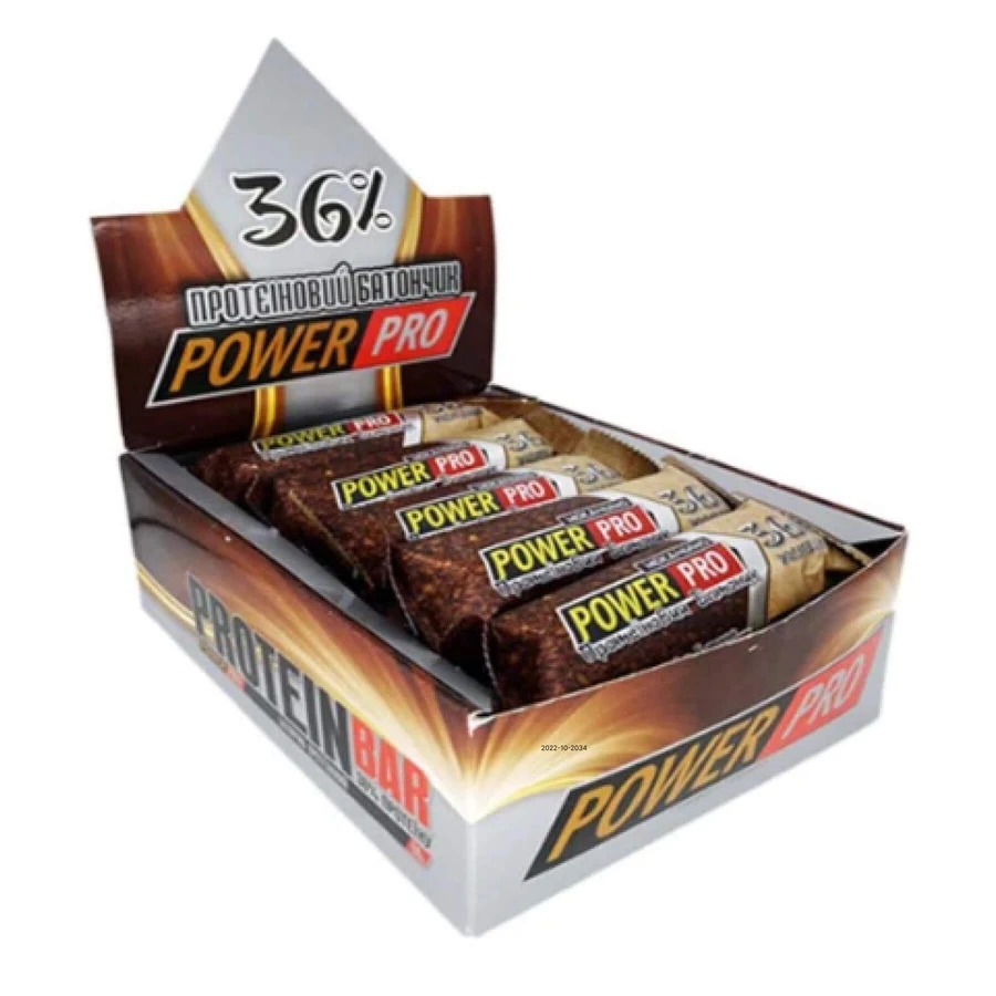 Батончик Power Pro Protein Bar 36% Mochachino, 20 шт. х 60 г: ціни та характеристики