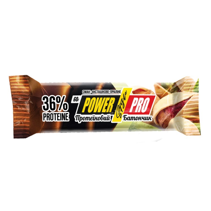 Батончик Power Pro Protein Bar Nutella 36% Pistachio praline, 20 шт. х 60 г: цены и характеристики