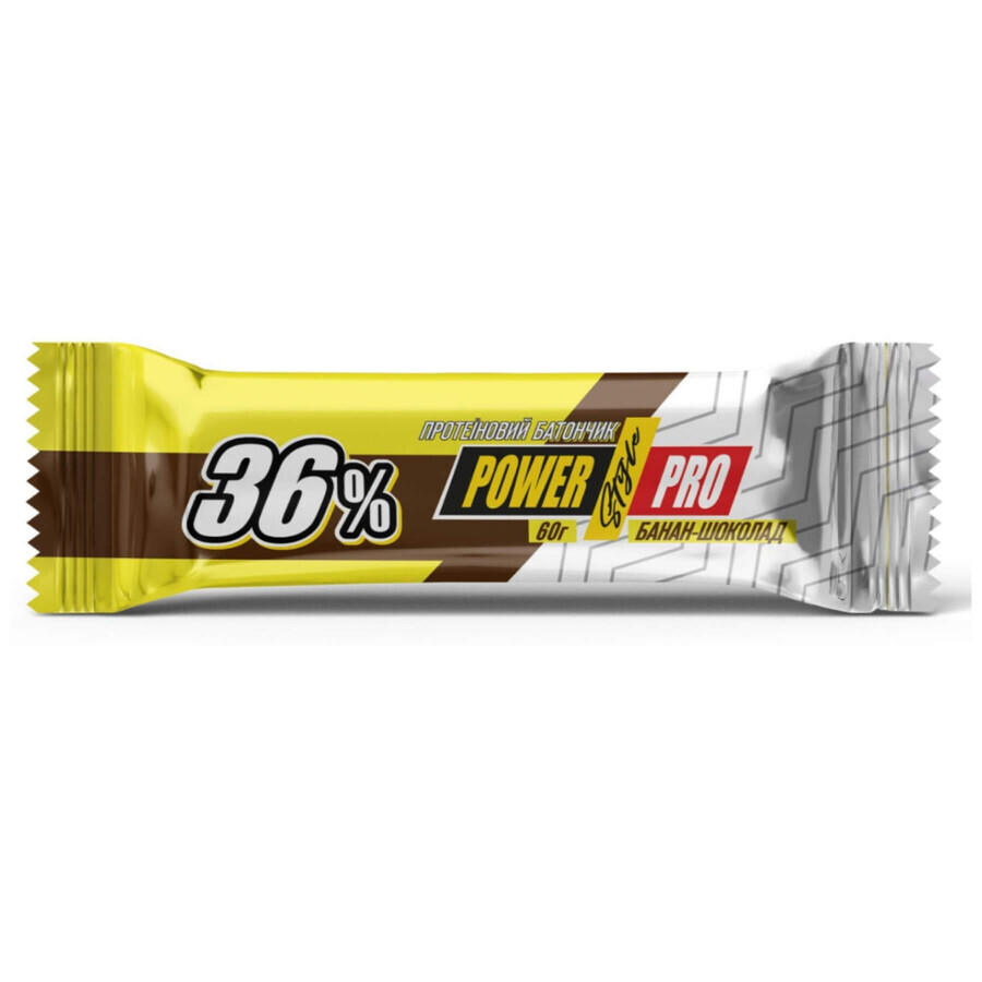 Батончик Power Pro Protein Bar 36% Banan Chocolate, 20 шт. х 60 г: цены и характеристики