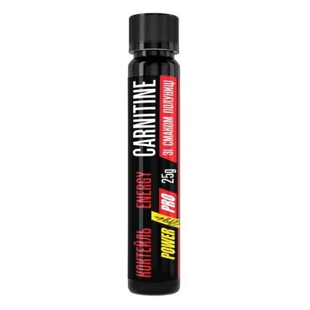 Дієтичний продукт Power Shot Carnitine Energi Strawberry, 20 шт. х 25 г: ціни та характеристики