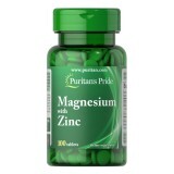 Магній та Цинк Puritan's Pride Magnesium with Zinc, 100 таб.