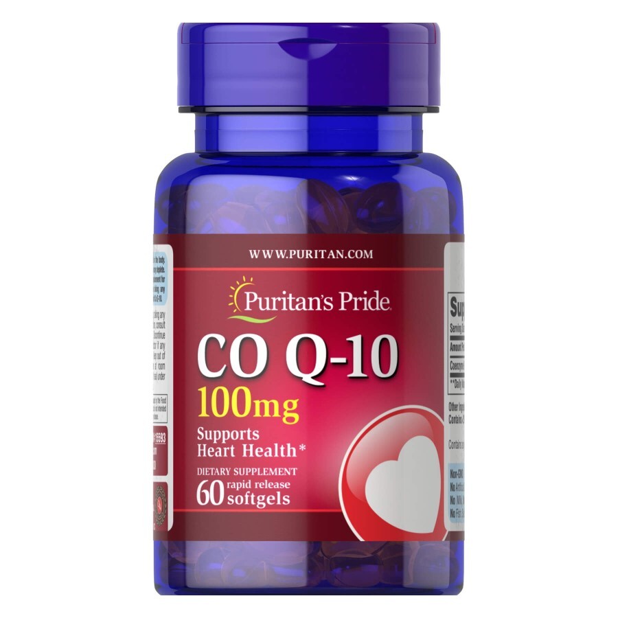 Коэнзим Puritan's Pride Q-SORB Co Q-10 100 мг, 60 капс.: цены и характеристики
