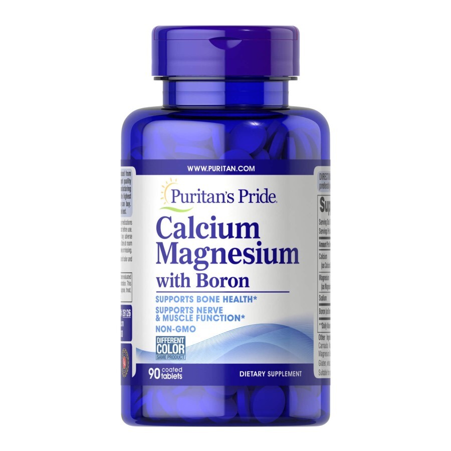 Комплекс Puritan's Pride Calcium Magnesium Plus Boron, 90 таб.: цены и характеристики