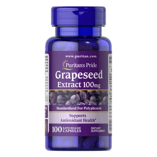 Екстракт виноградних кісточок Puritan's Pride Grapeseed Extract 100 мг, 100 капс.