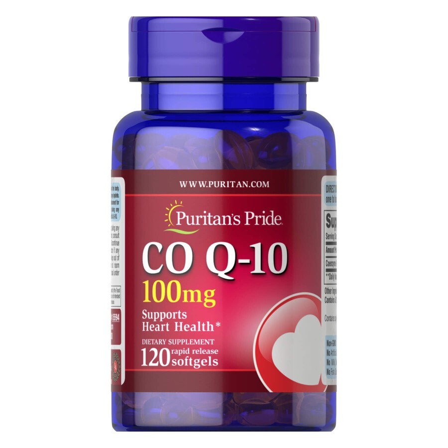 Коэнзим Puritan's Pride Q-SORB Co Q-10 100 мг, 120 капс.: цены и характеристики
