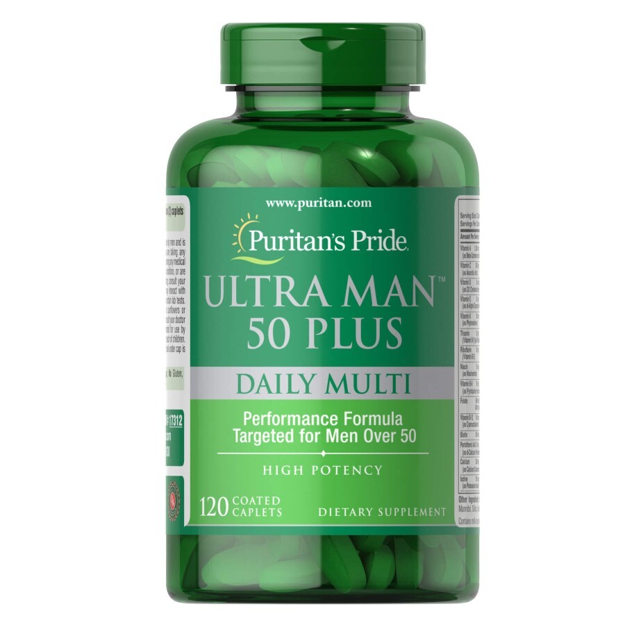 Комплекс для мужчин Puritan's Pride Ultra Man 50 Plus Daily Multi, 120 капс.: цены и характеристики