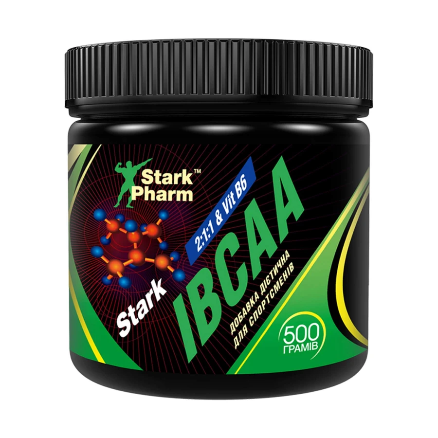 Амінокислоти Stark Pharm IBCAA 2-1-1/Vit B6 Unflavoured, 500 г: ціни та характеристики