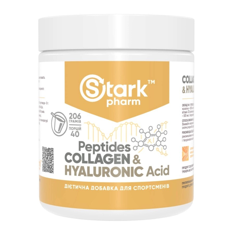 Колаген Stark Pharm Collagen Peptides & Hyaluronic Acid, 206 г: ціни та характеристики