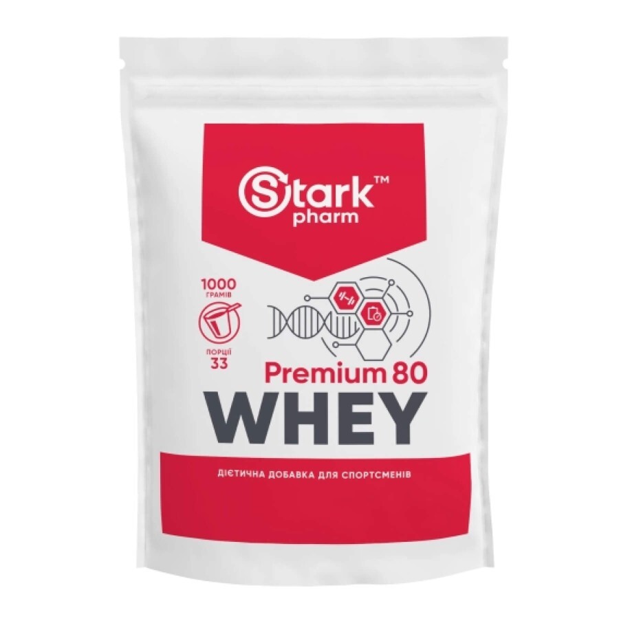 Протеїн Stark Pharm Whey 80 Strawberry, 1 кг: ціни та характеристики