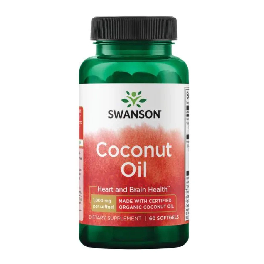 Кокосовое масло Swanson Coconut Oil 1000 мг, 60 капс.: ціни та характеристики