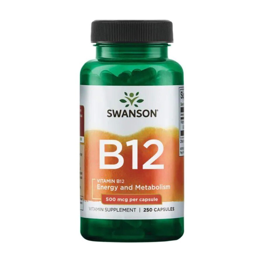 Вітамін В12 Swanson Vitamin B12 500 мкг, 250 капс.: ціни та характеристики