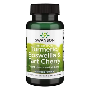 Комплекс Swanson Turmeric Boswellia Tart Cherry, 60 капс.