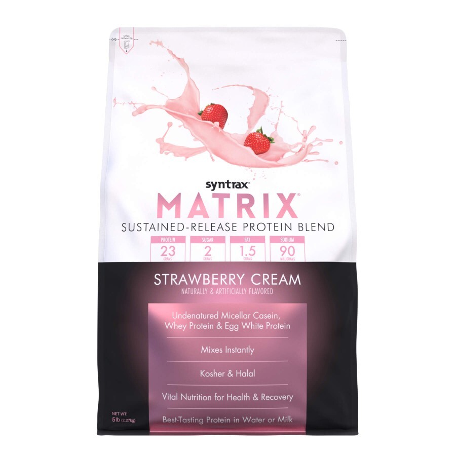 Протеин Syntrax Matrix 5.0 Strawberry Cream, 2270 г: цены и характеристики