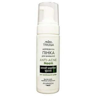 Пенка для умывания Ttriuga Anti-Acne аюрведическая для проблемной кожи Neem, 200 мл