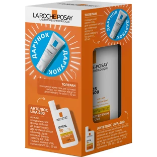 Набір La Roche-Posay Антеліос Флюїд сонцезахисний для чутливої шкіри обличчя SPF50 + 50 мл + крем-гель очищающий 50 мл 