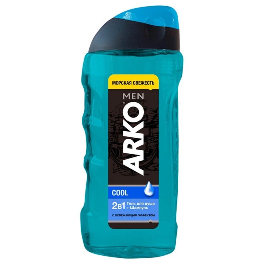 Гель-шампунь для душа и волос ARKO Men 2 в 1 Cool, 260 мл: цены и характеристики