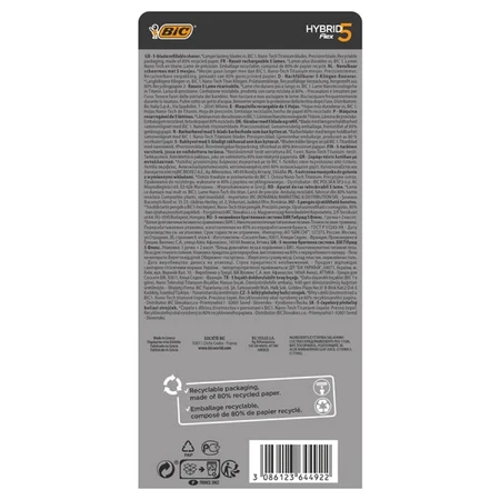Бритва BIC Flex 5 Hybrid з 2 змінними касетами: ціни та характеристики